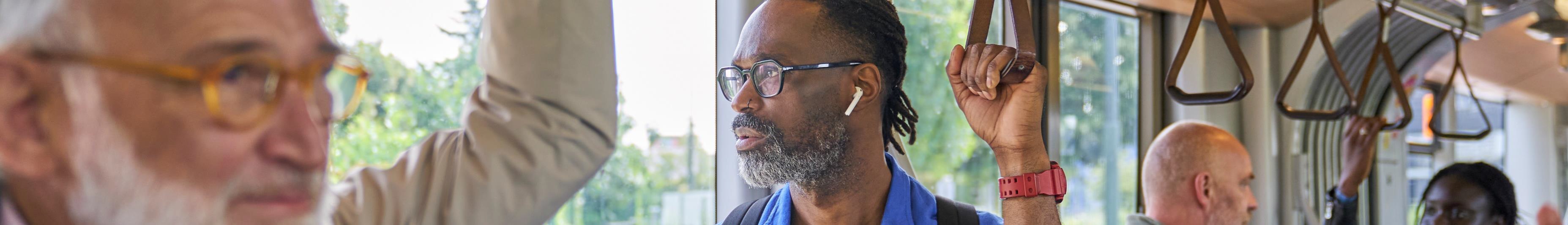 People inside a public transport vehicle